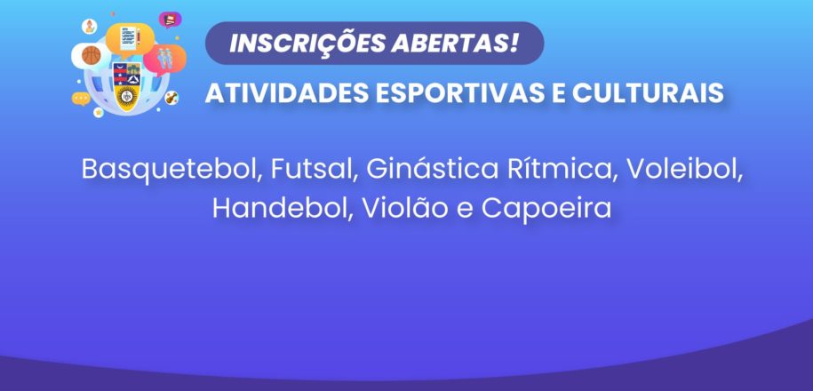 Inscrições abertas para as atividades esportivas e culturais no Diocesano