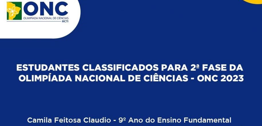 Alunos são aprovados para a 2ª e 3ª fases das Olimpíadas Nacionais do Conhecimento